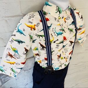 Toddler Boy’s Dinosaur Pant Set